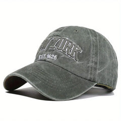 Gorra de Béisbol Nueva York Bordada – Estilo Casual y Urbano | Snapback Ajustable Lavado Vintage para Hombre y Mujer