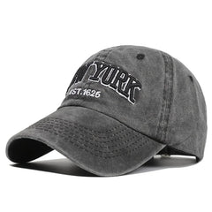 Gorra de Béisbol Nueva York Bordada – Estilo Casual y Urbano | Snapback Ajustable Lavado Vintage para Hombre y Mujer